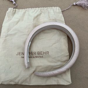 Jennifer Behr Tori headband in pale pink satin